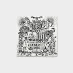 La Mercè 2025 Barcelona tile front view with ornate crest design featuring bat, bee, guitars and architectural details